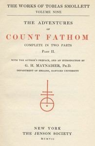 Cover of The Adventures of Ferdinand Count Fathom — Volume 02 — A Closer Reading